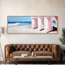Seascape Painting, Minimalist Beach Art, Coastal Breeze Print, Nautical Theme Decor, Ocean Lover Gift, Canvas Print