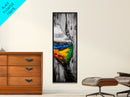 Nature Reflection, Wood and Water, Colorful Art, Canvas Print, Abstract Landscape, Rustic Wall Art, Modern Nature Painting, Office Decor