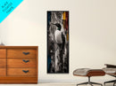 Loon on a Post, Nature Wildlife Art, Rustic Lake House Decor, Canvas Print, Black and White Bird Art, Minimalist Nature Wall Decor