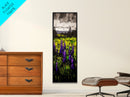 Purple Wildflowers, Impressionist Landscape, Vibrant Nature Art, Country Home Decor, Framed Canvas Print, Bedroom Wall Art, Floral Artwork