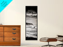 Stormy Waves, Ocean Landscape, Black and White, Framed Canvas Print, Coastal Wall Art, Modern Office Decor, Minimalist Seascape Painting