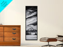 Majestic, Mountain, Black and White, Framed Canvas Print, Sky Photography, Minimalist Wall Art, Home Office Decor, Living Room Artwork