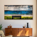 Beach View, Ocean Wall Art, Coastal Home Decor, Blue Canvas Print, Nature Artwork, Living Room Art, Nautical Art, Summer Wall Decor
