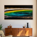Geothermal Spring, Colorful Earth, Nature's Wonders, Canvas Print, Abstract Landscape Art, Modern Office Wall Decor, Vibrant Home Aesthetic