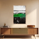 Green Horizon, Abstract Landscape, Contemporary Painting, Bold Nature Art, Modern Home Wall Decor, Unique Artwork, Canvas Print