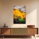 Golden Hills, Abstract Landscape, Earthy Tones, Autumn Wall Art, Warm Color Palette, Nature Inspired, Living Room Art, Framed Canvas Print