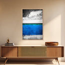 Blue Ocean, Minimalist Seascape, Canvas Print, Beach House Decor, Coastal Wall Art, Modern Abstract, Living Room Art, Nautical Decor