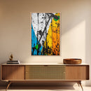 Abstract Dart, Modern Wall Art, Graffiti Style, Bold Colors, Urban Art Decor, Unique Home Aesthetic, Framed Canvas Print
