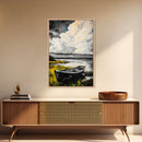 Rowboat Reflection, Rustic Lake Art, Black and White Boat Print, Tranquil Nature Scene, Living Room Wall Decor, Nautical Canvas Print