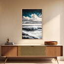 Ocean Wave Art, Seascape Print, Coastal Wall Decor, Seaside Art, Nautical Home Aesthetic, Beach House Wall Print, Framed Canvas Print
