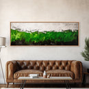 Abstract Green, Modern Minimalist Art, Textured Nature Print, Earthy Wall Decor, Framed Canvas Print, Office Wall Art, Contemporary Home Decor