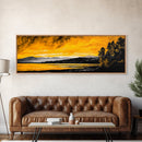 Golden Horizon, Scenic Lake Print, Nature Artwork, Canvas Print, Rustic Home Decor, Large Wall Art, Fall Landscape