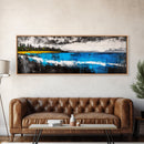 Serene Lake, Forest Reflection, Peaceful Nature, Framed Canvas Print, Tranquil Wall Art, Cabin Decor, Large Wall Hanging, Zen Art