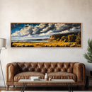 Dramatic Cliffs, Western Landscape, Bold Sky Art, Rustic Decor, Large Landscape Print, Wilderness Wall Art, Framed Canvas Print, Office Art