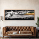 Dramatic, Ocean Wave, Black and White, Canvas Print, Coastal Wall Art, Modern Home Decor, Large Wall Art, Minimalist Art, Bedroom Wall Art