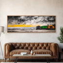 Coastal Retreat, Beach House Decor, Ocean Art, Canvas Print, Tropical Sunset Painting, Seaside Landscape, Serene Beach Art, Nautical Wall Art