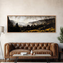 Misty Valley, Rustic Mountain, Moody Landscape, Nature Wall Art, Framed Canvas Print, Cabin Decor, Boho Art, Adventure Inspired Decor
