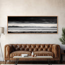 Stormy Mountains, Black and White Art, Monochrome Landscape, Modern Wall Decor, Framed Canvas Print, Nature Inspired, Minimalist Home Art