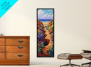 Beach Trail, Colorful Dunes, Coastal Nature Path Art, Vibrant Summer Landscape, Boho Bedroom Decor, Canvas Print