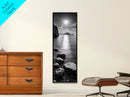 Moonlight Ocean View, Coastal Photography Art, Seascape Print, Framed Canvas Print, Bathroom Wall Art, Neutral Beach Decor