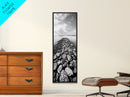 Rocky Jetty, Ocean Horizon, Black and White Seascape, Minimalist Nature, Canvas Print, Neutral Wall Decor, Office Wall Art, Hallway Decor