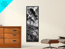 Windy Pines, Cliff Edge, Tree Silhouettes, Canvas Print, Moody Forest Photography, Rustic Cabin Wall Art, Autumn Living Room Decor