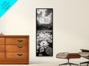 Water Lily Pond, Serene Botanical Art, Peaceful Garden Wall Decor, Zen Nature Print, Spa or Bedroom Accent, Framed Canvas Print