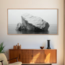 Iceberg Art, Arctic Calm, Winter Minimalism, Ocean Glacier Scene, Framed Canvas Print, Modern Wall Art, Minimalist Bedroom Decor