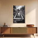 Forest Path, Reflection Pool, Nature Trail Art, Canvas Print, Tranquil Landscape, Boho Wall Decor, Entryway or Hallway Art