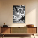 Sunlit Beach, Boho Tapestry, Relaxed Seaside, Canvas Print, Tropical Wall Art, Vacation Home Decor, Modern Boho Vibes, Beach House Wall Decor
