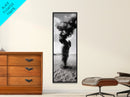 Smoke Storm, Desert Vortex, Abstract Motion, Surreal Art, Framed Canvas Print, Black and White Wall Art, Modern Office Decor, Dark Aesthetic