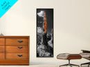 Orange Spire, Desert Rock, Natural Monument, High Contrast Landscape, Framed Canvas Print, Rustic Office Wall Art, Fall Desert Decor