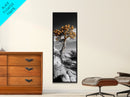 Twisted Tree, Desert Bloom, Rustic Wilderness, Nature Drama, Framed Canvas Print, Boho Living Room Wall Art, Moody Outdoor Style