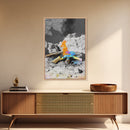 Psychedelic Fire, Abstract Flame, Desert Art, Canvas Print, Surreal Wall Decor, Boho Style, Dorm Wall Art, Trippy Nature Art