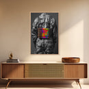 Colorful Ammo Art, Bold Bullets, Neon War, Framed Canvas Print, Urban Wall Art, Edgy Decor, Man Cave Accent, Pop Art Style