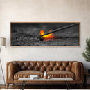 Branding Iron Fire, Industrial Glow Art, Rustic Ranch Scene, Cowboy Western Print, Canvas Print, Man Cave Wall Art, Farmhouse Decor