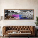 Split Color Lake, Fantasy Water Reflections, Surreal Landscape Scene, Framed Canvas Print, Bedroom Wall Art, Dreamy Nature Style