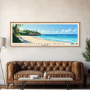 Bottom Bay Beach, Barbados Panoramic Beach Print, Vacation Gift, Barbados Wall Art, Framed Canvas Print, Framed Beach Painting