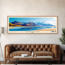 Cavancha, Chile Panoramic Print, Vacation Gift, Chile Wall Art, Beach Painting, Beach Decor, Large Wall Art, Wood Frame Art