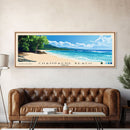 Champagne Beach, Vanuatu Panoramic Beach Print, Vacation Gift, Vanuatu Wall Art, Framed Canvas Print, Framed Beach Painting