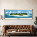 Honeymoon Island, Cook Islands Panoramic Print, Vacation Gift, Cook Islands Wall Art, Vacation Wall Art, Vacatation Memories, Beach Decor, Beach Or Lakehouse Art