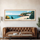 Ilha da Fuseta, Portugal Panoramic Print, Vacation Gift, Portugal Wall Art, Beach Painting, Beach Decor, Large Wall Art, Wood Frame Art