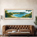 Tierra Bomba Island, Colombia Panoramic Beach Print, Vacation Gift, Colombia Wall Art, Beach Painting, Beach Decor, Beach Painting