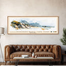 Boulders Beach, Cape Town, South Africa Watercolor Print, Vacation Gift, South Africa Wall Art, Beach Painting, Beach Decor, Large Wall Art, Wood Frame Art