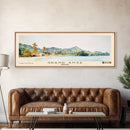 Grand Anse, Grenada Watercolor Beach Print, Vacation Gift, Grenada Wall Art, Framed Canvas Print, Framed Beach Painting