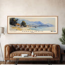 Karasu Beach, Turkey Watercolor Print, Vacation Gift, Turkey Wall Art, Beach Painting, Beach Decor, Large Wall Art, Wood Frame Art