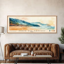 Praia do Sancho, Brazil Watercolor Beach Print, Vacation Gift, Brazil Wall Art, Framed Canvas Print, Framed Beach Painting