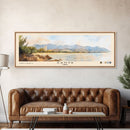 Sanya, China Watercolor Print, Vacation Gift, China Wall Art, Beach Painting, Beach Decor, Large Wall Art, Wood Frame Art
