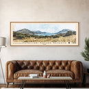 Vendicari Nature Reserve, Italy Watercolor Print, Vacation Gift, Italy Wall Art, Beach Painting, Beach Decor, Large Wall Art, Wood Frame Art