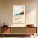 Aroa Beach, Cook Islands Watercolor Print, Vacation Gift, Cook Islands Wall Art, Beach Painting, Beach Decor, Large Wall Art, Wood Frame Art